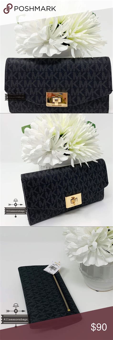 michael kors women's cassie trifold wallet|Michael Kors trifold wallet black.